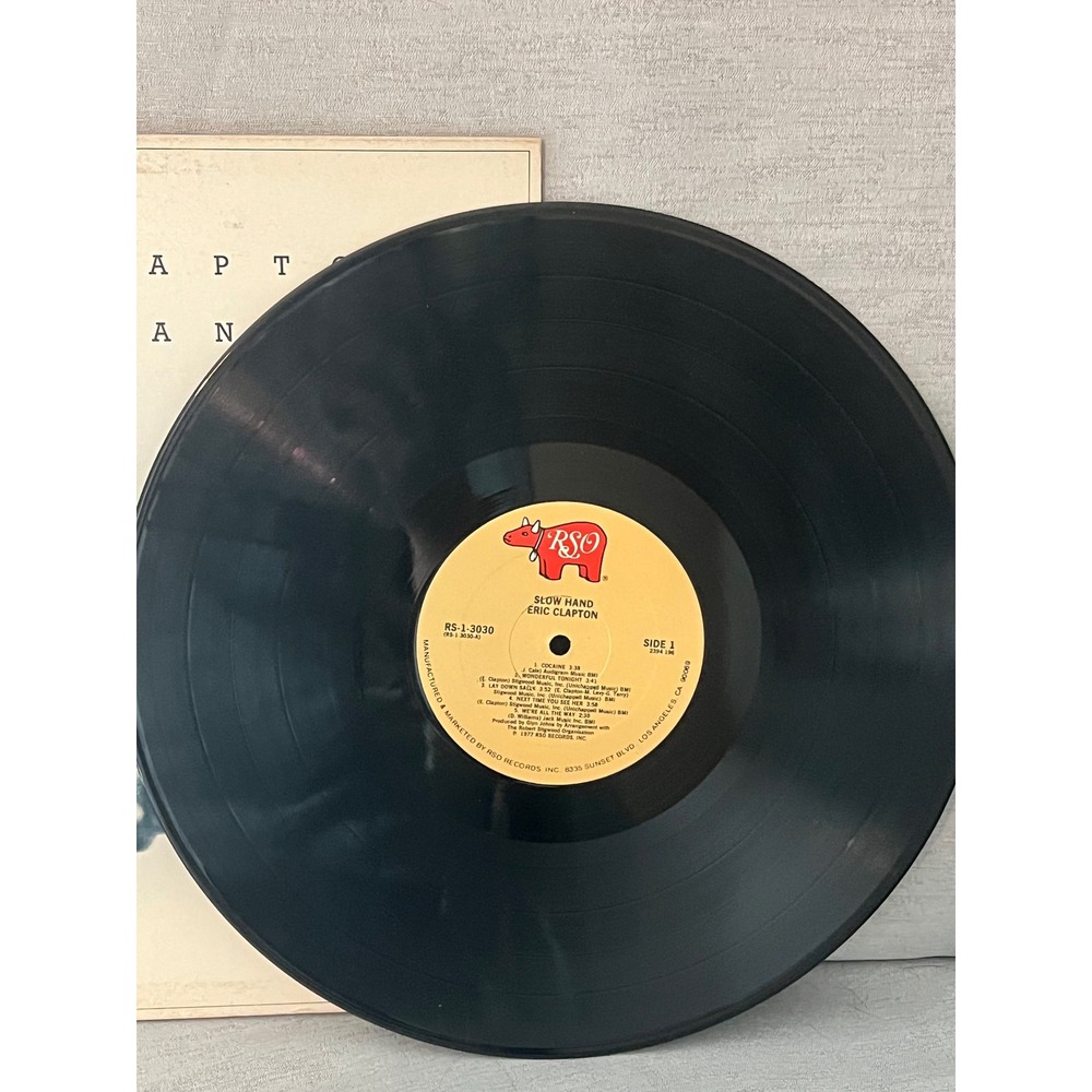RARE Eric Clapton Slowhand Vinyl Record LP 1977 RSO Cocaine Classic Rock - Picture 4 of 4